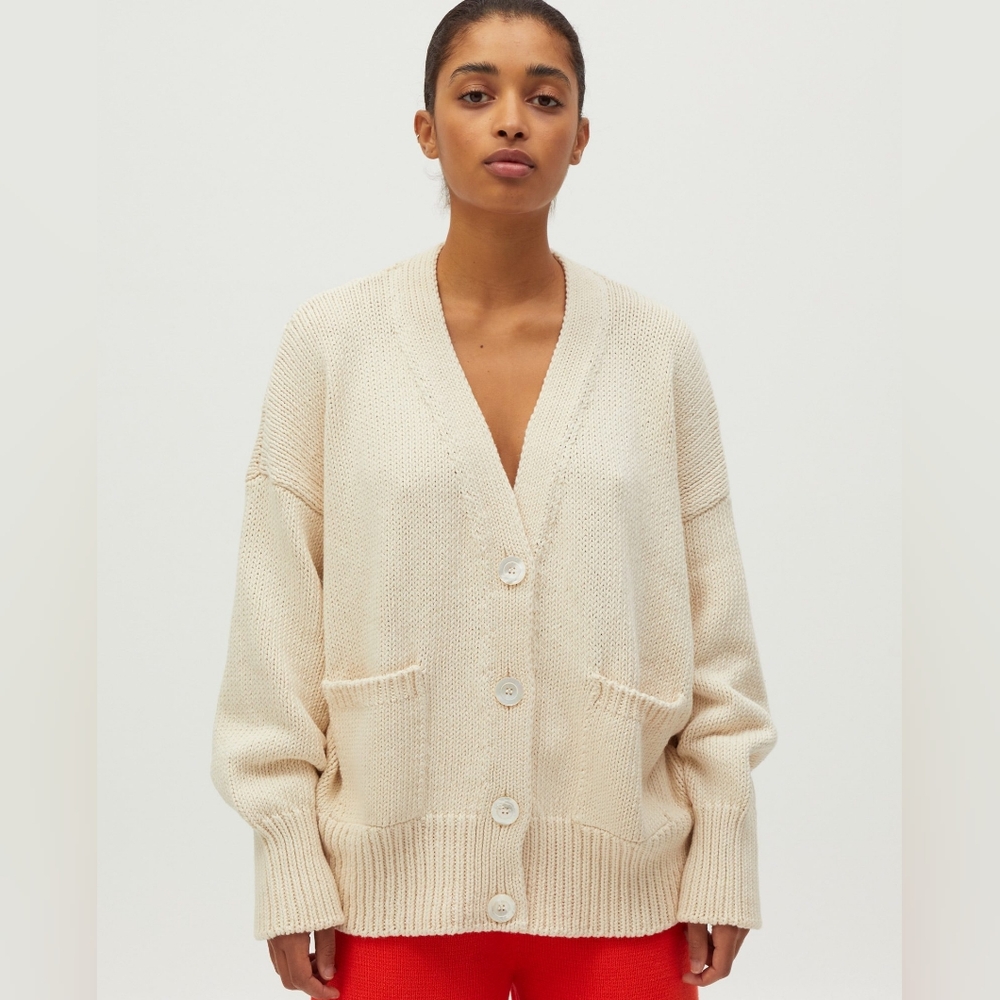Babaa Cotton Cardigan No 16 In Natural
